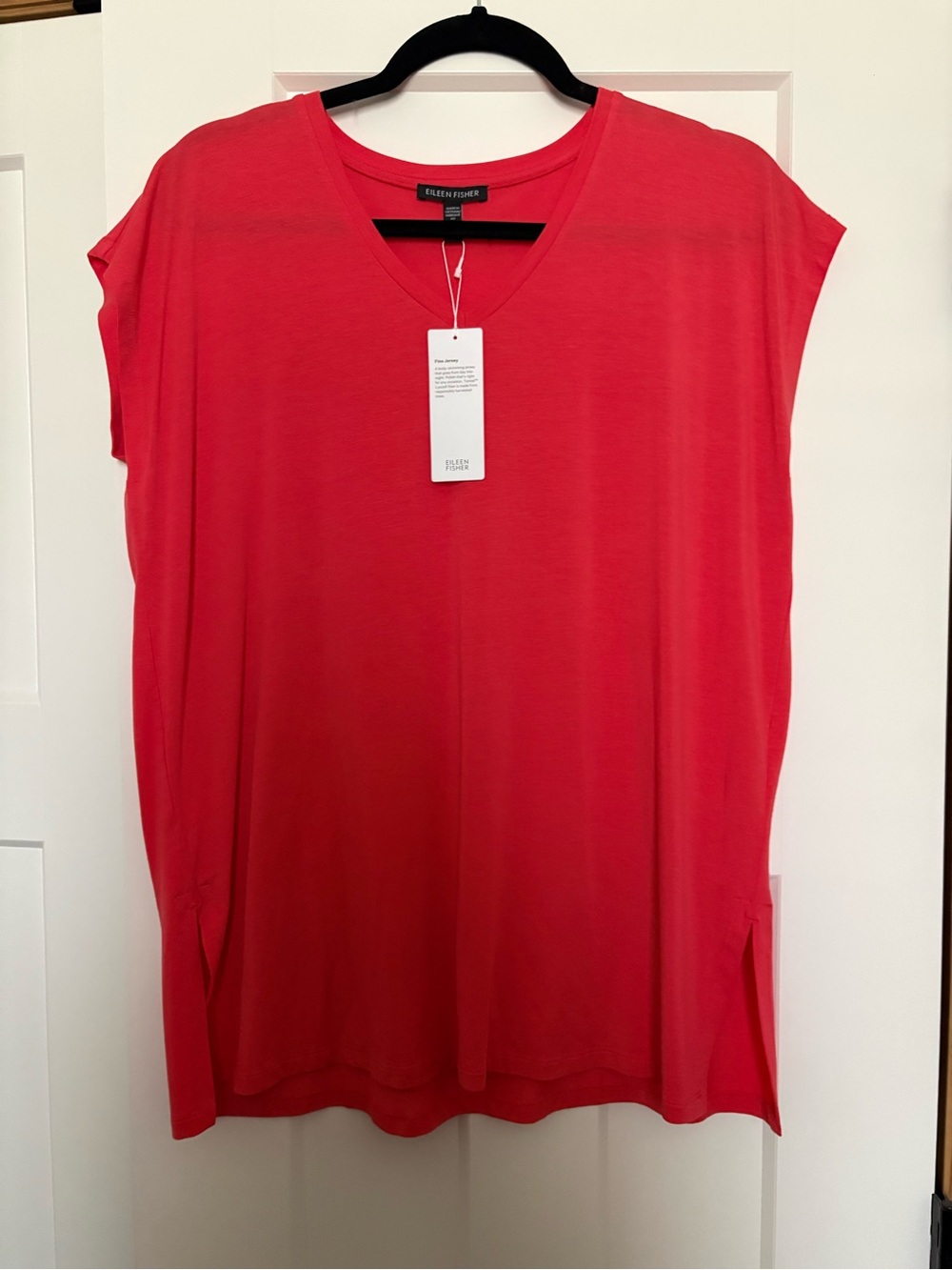 Eileen Fisher V-Neck Cap Sleeve Top Size XS NWT